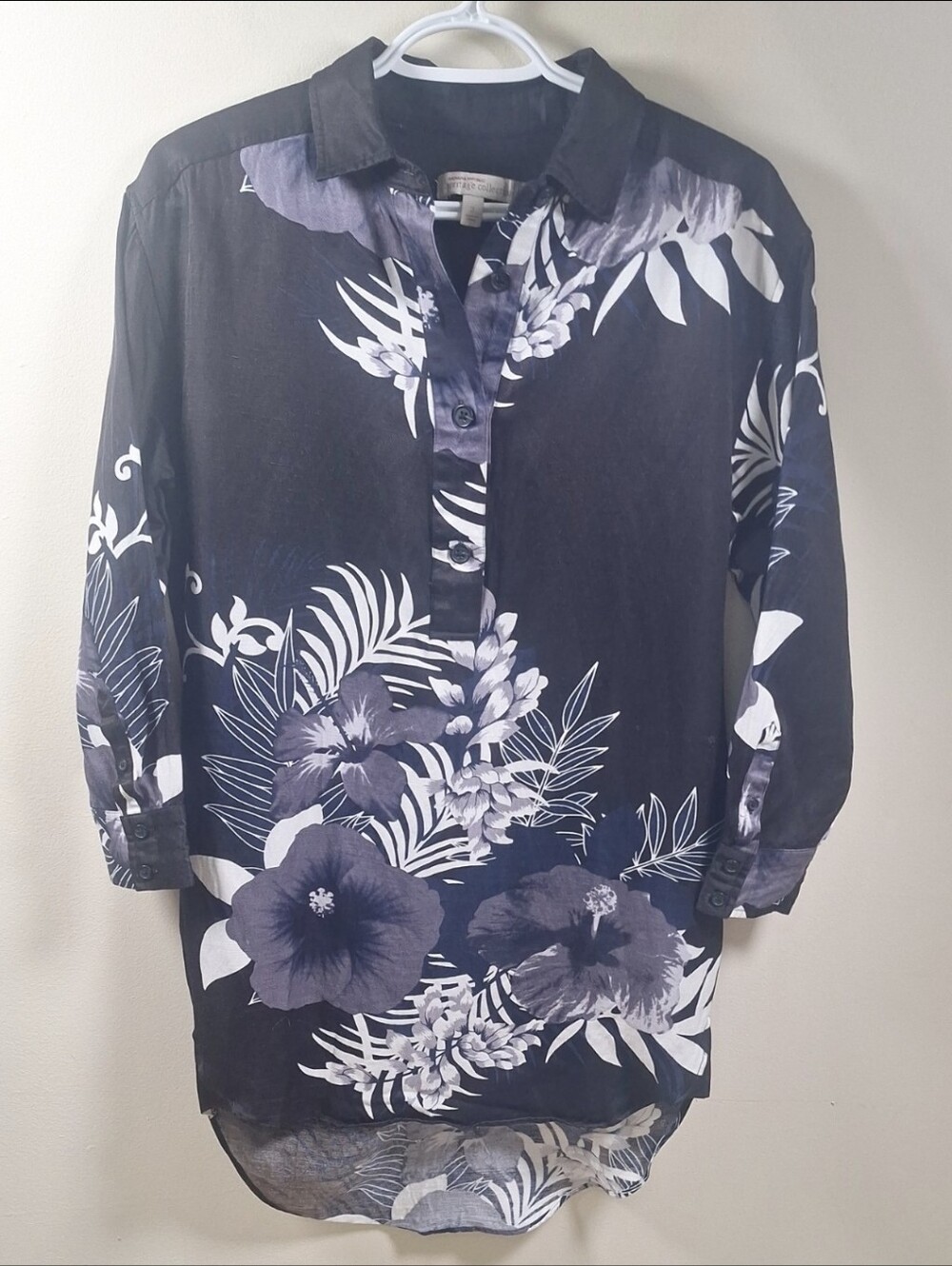 Banana Republic Heritage Collection Linen/Viscose  Henley Tunic/Mini Dress Siz
